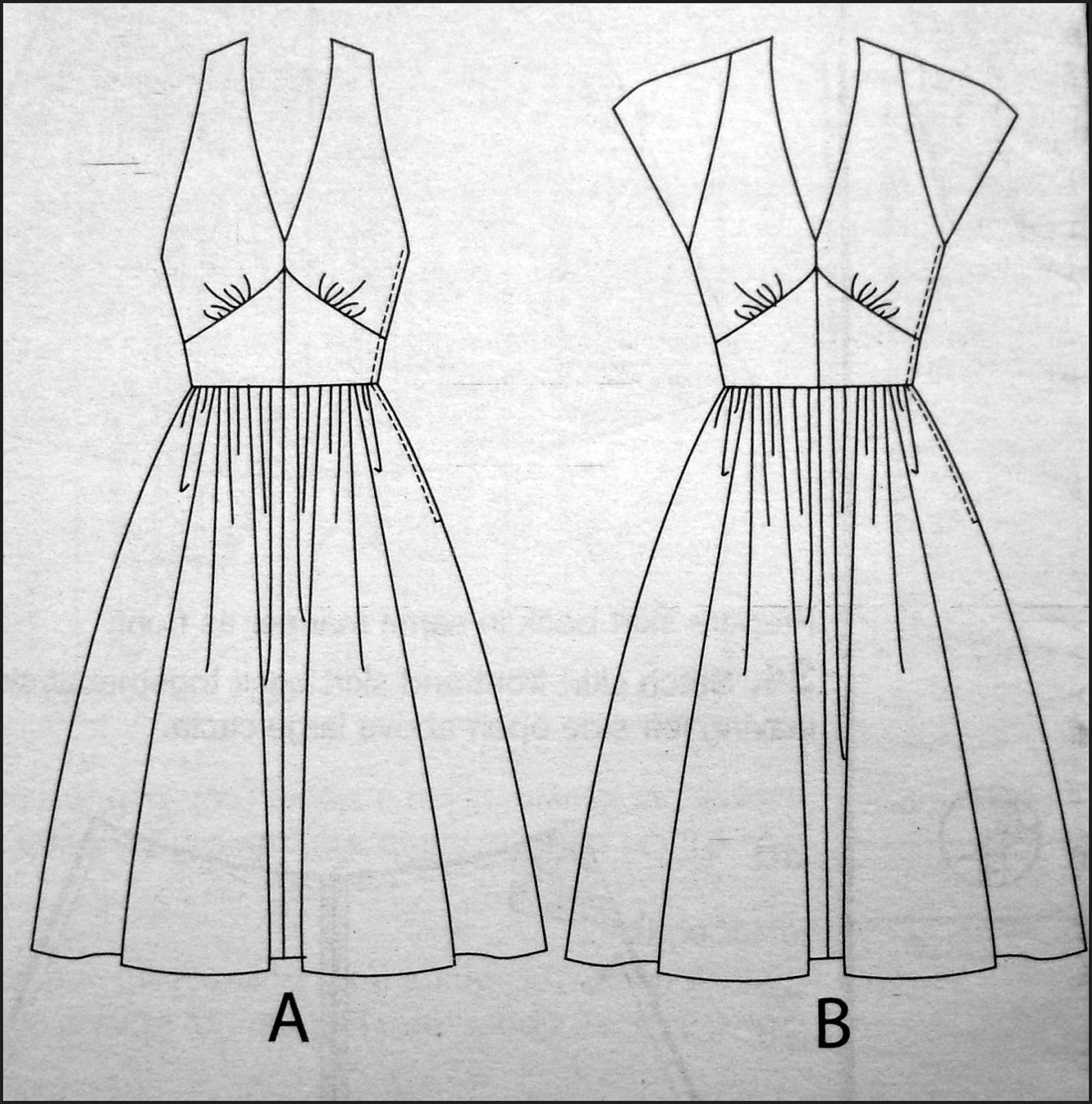 1947-BOMBSHELL HALTER Dress-sewing Pattern-two Styles-shaped Midriff ...