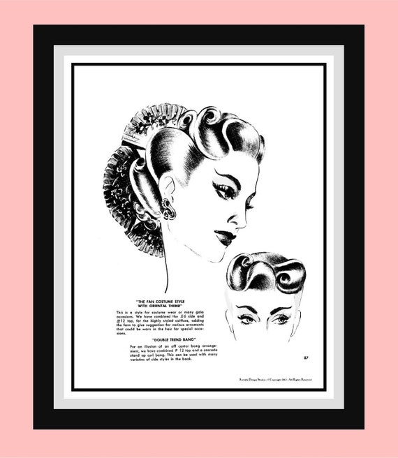 1950s Glamour Hairstyles Over 40 High Fashion Coiffures Easy Etsy