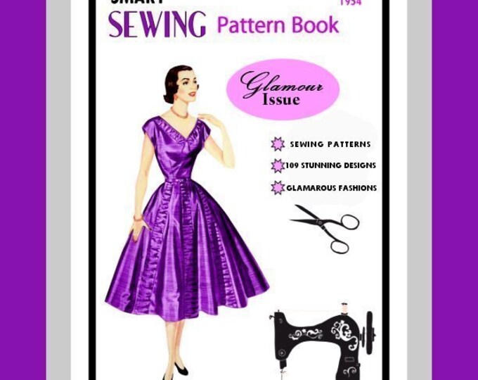 1954 Sewing Pattern Book GLAMOUR Issue Over 100 Fashions to Etsy