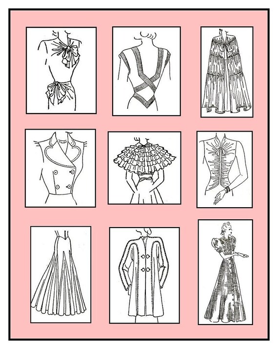 1942-modern Pattern Design Ebook-flat Pattern Making-sewing-fashion-design-techniques-253  Pages-digital Ebook Only NOT a Paper Book 