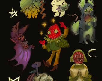 PEGATINAS DE CRIATURAS OCULTAS DE 3”