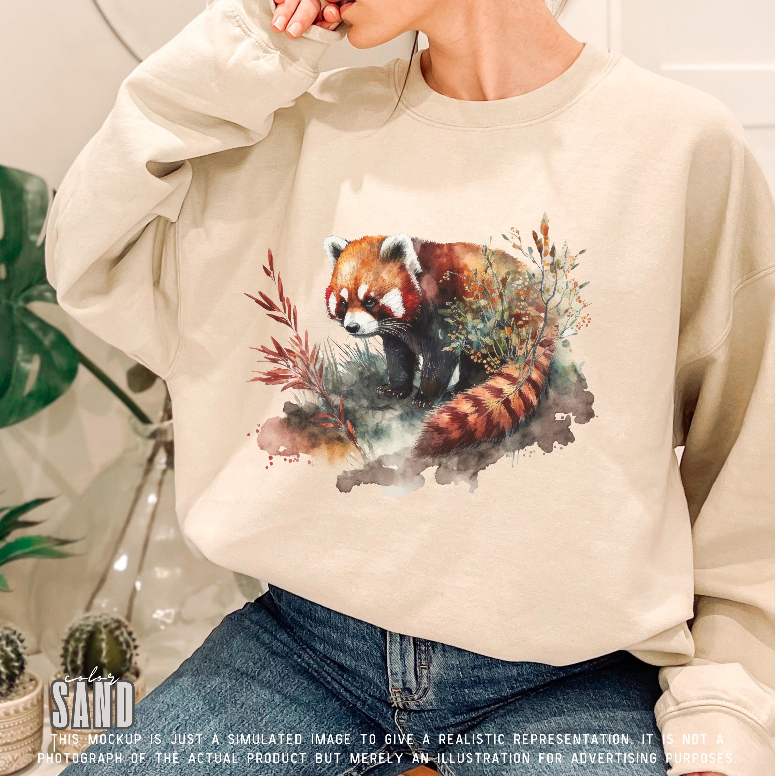 Sweat à Capuche Mignon Avec Motif Panda Roux Pour Filles, Ados Et Femmes - Cadeau Humoristique Pour Fans De Pandas Roux