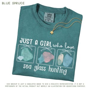 Comfort Colors® Sea Glass Shirt, Beach Glass T-Shirt, Sea Glass Hunting Tee, Beachcombing Gift, Sea Glass Hunter Shirt, Coastal Girl Top
