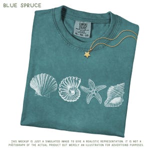 Comfort Colors® Sea Shells Shirt, 90s Vintage Ocean Tee, Retro Y2K Sea Lover Shirt, Summer Beach Shirt, Cute Sea Animal T-Shirt