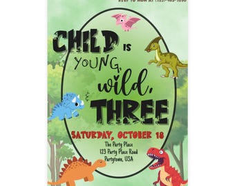 Dinosaur Birthday Party Invitation