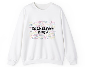 Backstreet Boys Lyrics Crewneck - 90s Retro Pop Sweatshirt