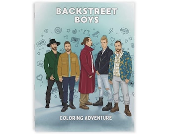 90's Boy Band Coloring Book | Designed for your Inner Fan