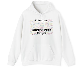 Backstreet Boys Song Title Hoodie, 90s Nostalgia Music Sweatshirt