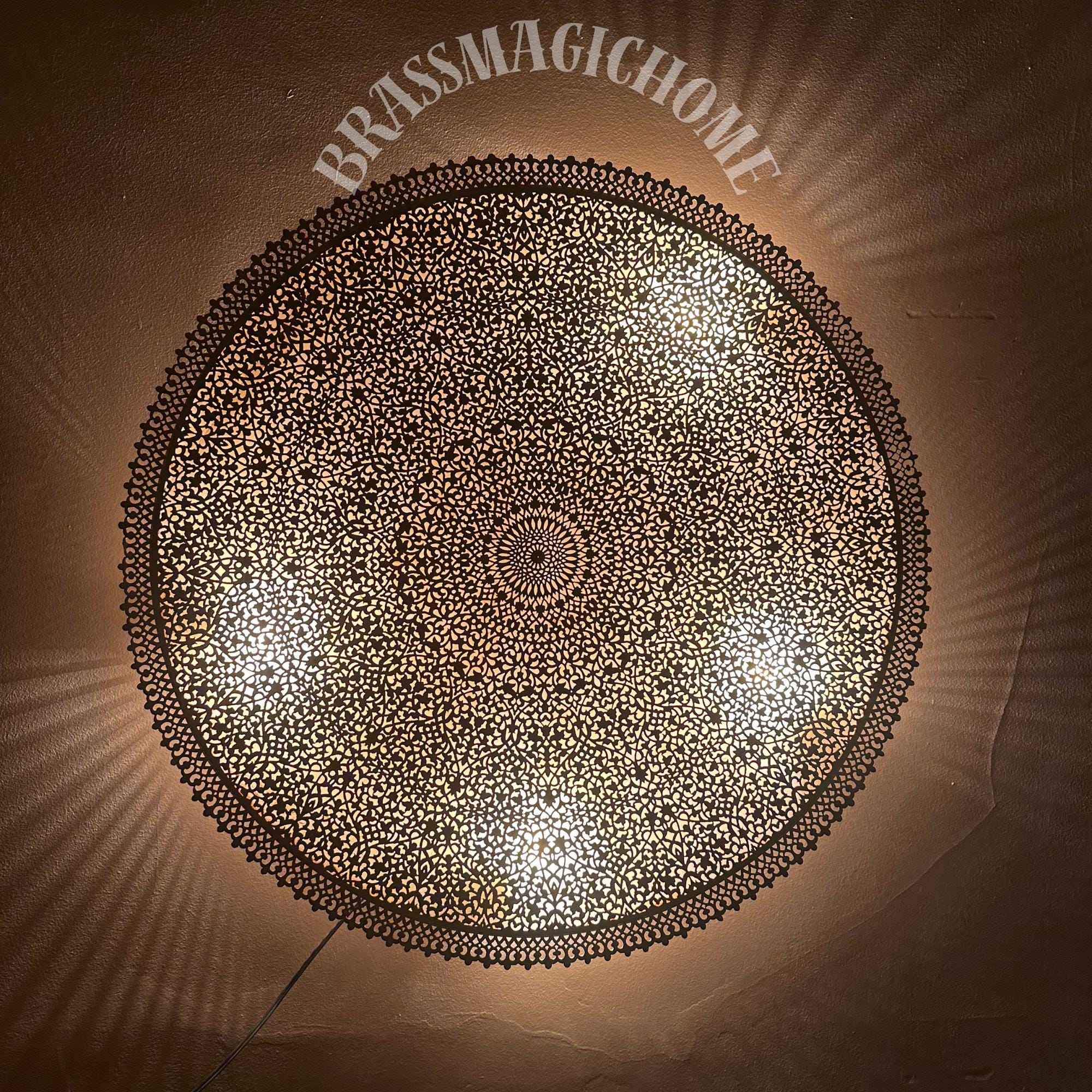 工芸品 Moroocan Wall Lump Handcrafted Copper Moroccan Wall Lamp: Art Deco Wall Sconce - Etsy