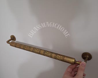 Handgefertigte gravierte Messing Handtuchhalter | Badezimmerregal im marokkanischen Stil