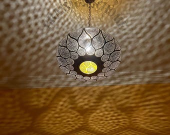 Marokkaanse messing hanglamp, hangende plafondlamp, boho-decor