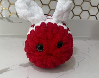 Chunky Hand-knit Christmas Bee Plushy