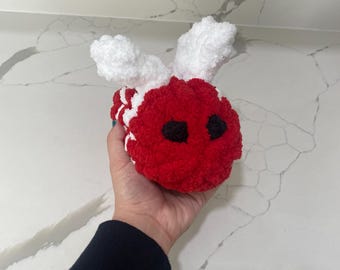 Chunky Hand-knit MINI Christmas Bee Plushy