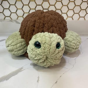 Chunky Hand-knit Turtle Plushy