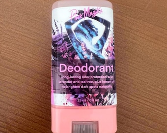 Biologische deodorant: versheid op reisformaat voor onderweg!  Langdurig met lavendel-, tea tree- en citroenolie om donkere vlekken onder de oksels op te fleuren