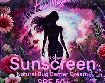 SPF 50+ Organisch-mineralische Sonnencreme & Natürlich-Insektenbarriere – Langanhaltender Sonnenschutz für Gartenliebhaber | Breites Spektrum, chemikalienfrei
