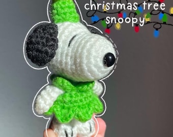 Snoop sleutelhanger/ornament kerst haakwerk
