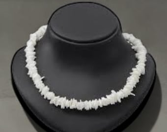 Boho Irregular Shell Necklace – Natural Square Beads, Ethnic Summer Choker