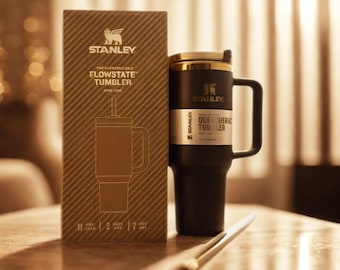 Stanley Chocolate Gold Quencher H2.0 Tumbler | 40oz Insulated Stainless Steel Travel Cup Handle Straw