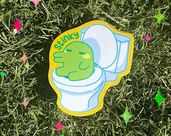 Tamagotchi stinky Kuchipachi inspired vinyl food sticker