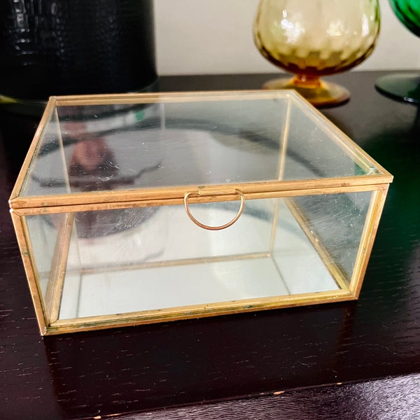 Glass Keepsake Box Etsy
