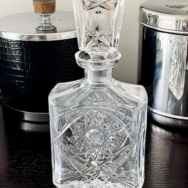 Antique | ABCG Crystal Decanter | American Brilliant Cut Glass Liquor Decanter