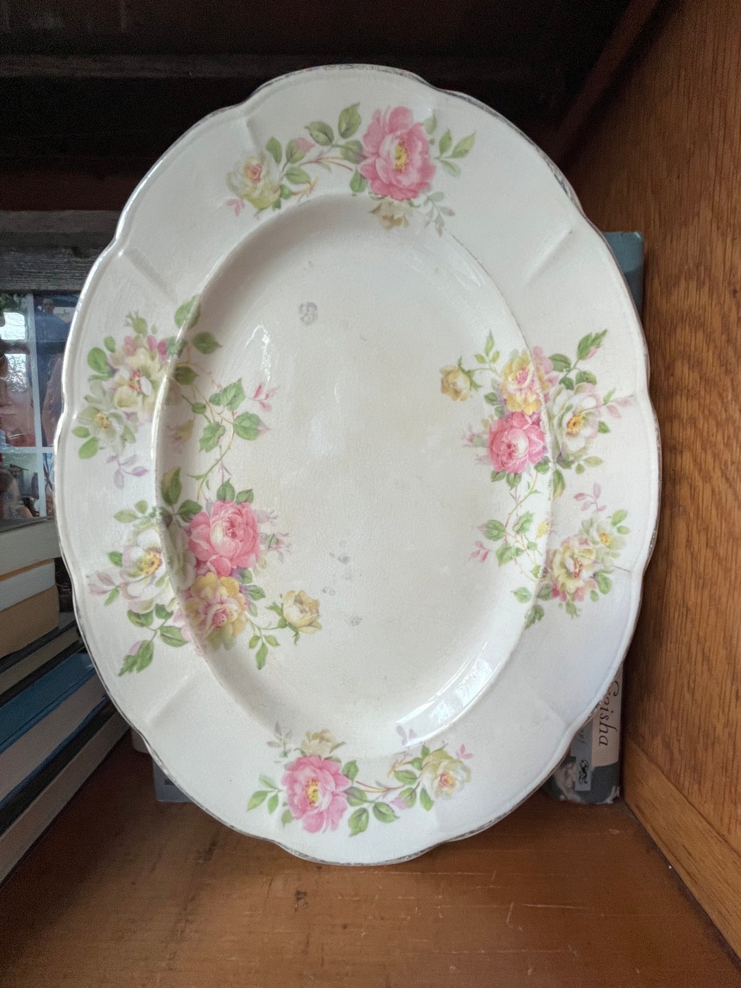 Vintage the Limoges China Co. La Verne Rose Pattern Serving Platter
