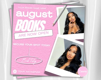 August booking flyer, August flyer
