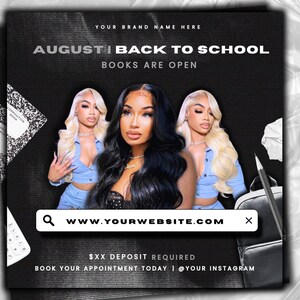 August booking flyer, August flyer
