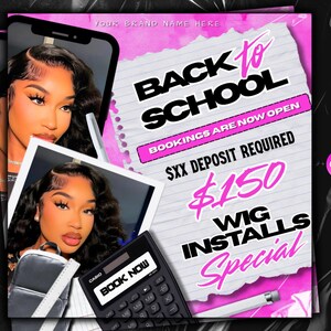 August booking flyer, August flyer