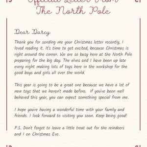 Descargar plantilla de carta de Papá Noel