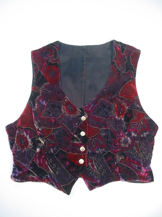 Womens Velvet Vest Etsy