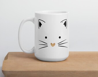 Cat mug, Coffee Mug, Kitty cat coffee mug