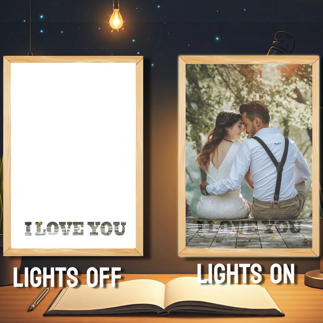 Custom Photo LED Light, Best Friends, Personalized Home Decor ...