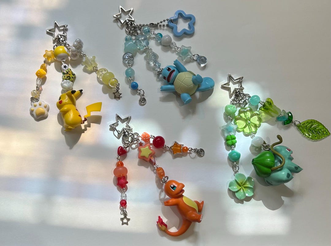 Pokémon Icon Inspired/themed Beaded Keychains| Pokémon Characters ...