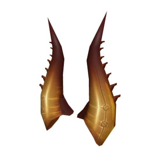 Roblox DLC Golden Horns of Pwnage Hat Limited Edition *DIGITAL