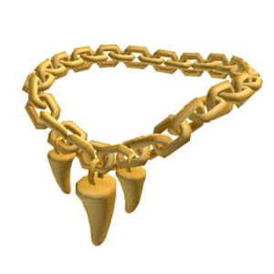 Roblox DLC Golden Fang Necklace Limited Edition *DIGITAL Code* Worldwide | RARE Neck Accessory Avatar Editor