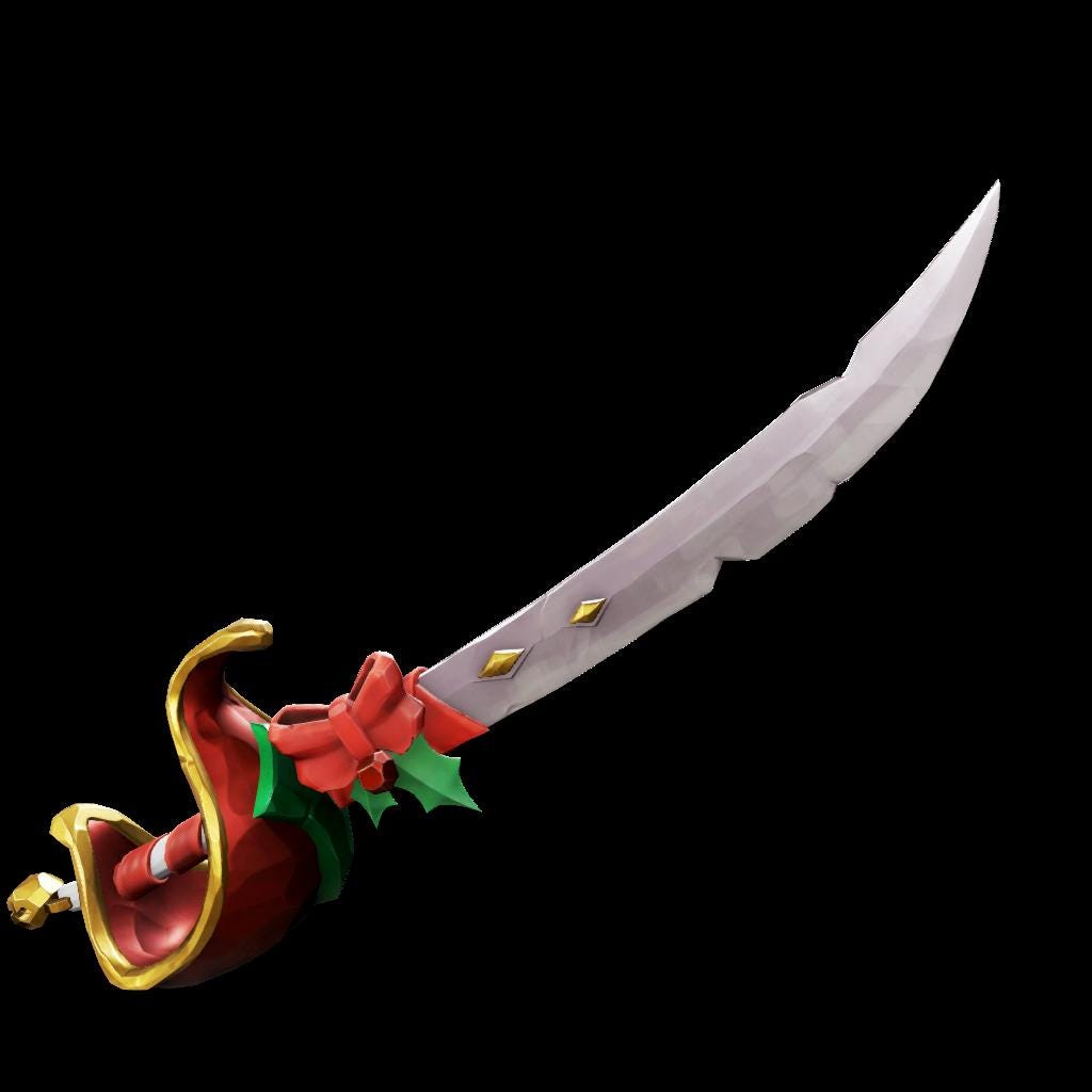 Sea Of Thieves Festive Fighter Pack: Contenuti Digitali Festival Of Giving (Cutlass, Eye Of Reach Blu) - Foto 2