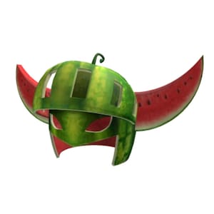 Roblox DLC Melonhead Helm Hat Limited Edition *DIGITAL Kod* Världsomspännande | Melon Head Helm Frukttillbehörsavatar