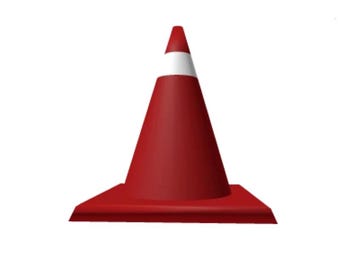 Sombrero de cono de tráfico rojo DLC de Roblox Edición limitada *Código DIGITAL* Mundial / Editor de avatares de accesorios de sombrero de cono de tráfico rojo