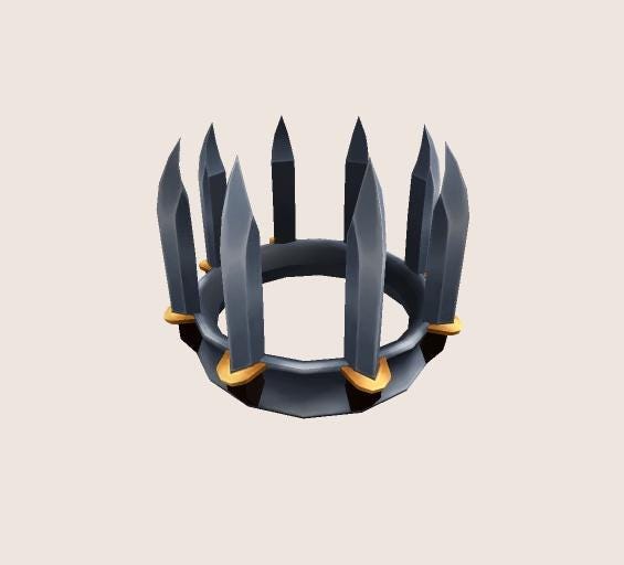 Roblox DLC Knife Crown Hat Limited Edition *DIGITAL Code* Worldwide  Murder Mystery Knife Crown Avatar Editor Special Effects