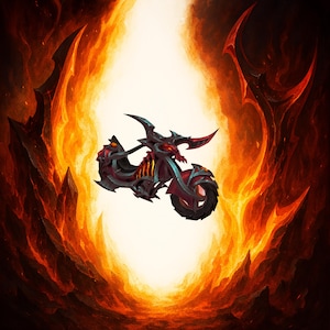 World of Warcraft DLC WoW Hateforged Blazecycle Limited Edition *DIGITAL CODE* Weltweit - Mountain Dew Motorrad | Deathcycle Bodenhalterung
