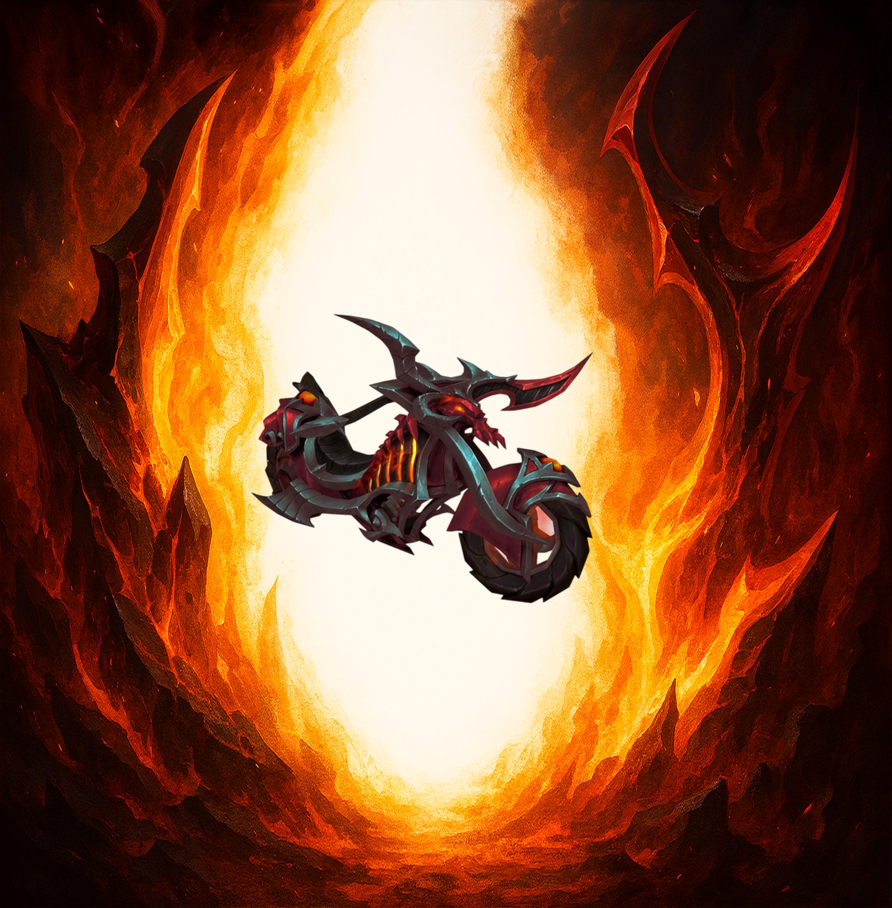 World of Warcraft DLC WoW Hateforged Blazecycle Limited Edition *DIGITAL CODE* Worldwide - Mountain Dew Motorcycle | Deathcycle Ground Mount
