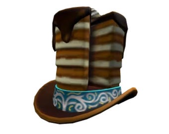Roblox DLC Caketopper Boston Cream Pie Hat Limited Edition *DIGITAL Code* Worldwide | Chocolate Cake Hat Accessory Avatar Editor