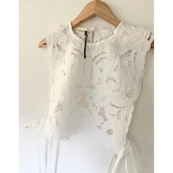 Mesa Workshop Timeless American Vintage Reworked/Repurposed Tie Side Bib Top