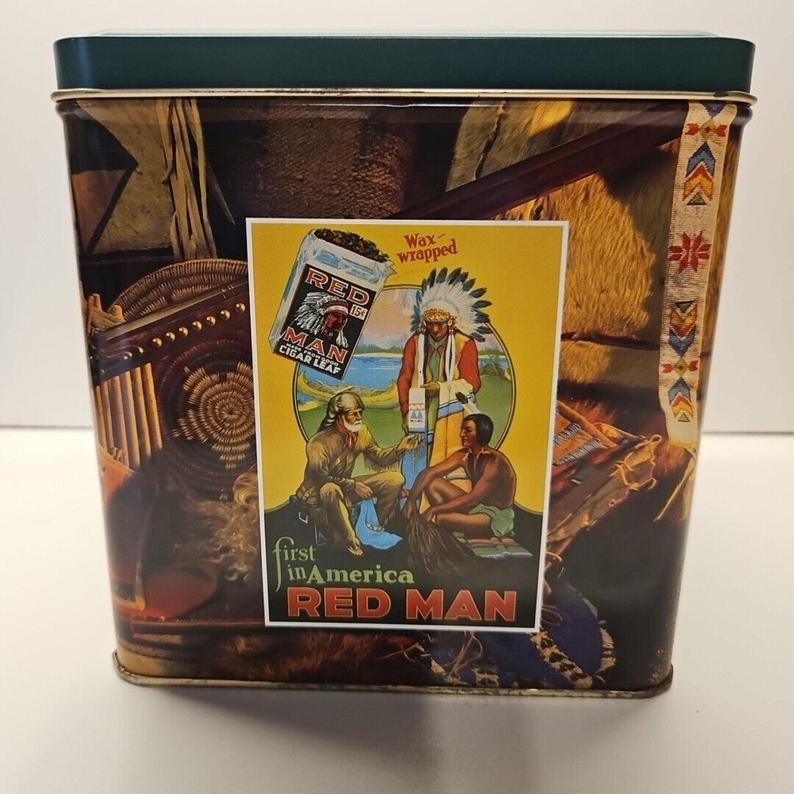 Vintage Red Man Chewing Tobacco Tin Canister 1990 Limited Edition Stash ...