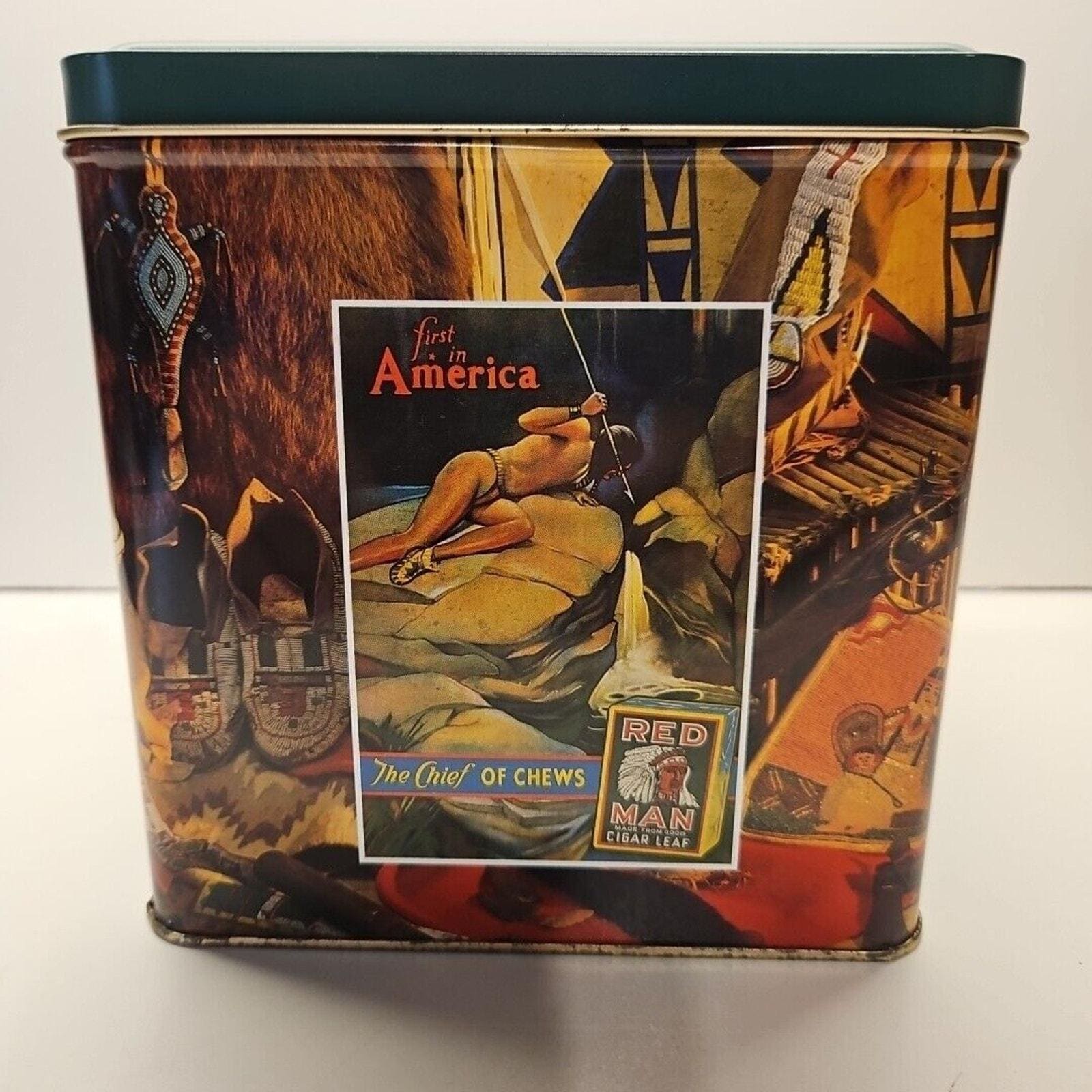 Vintage Red Man Chewing Tobacco Tin Canister 1990 Limited Edition Stash ...