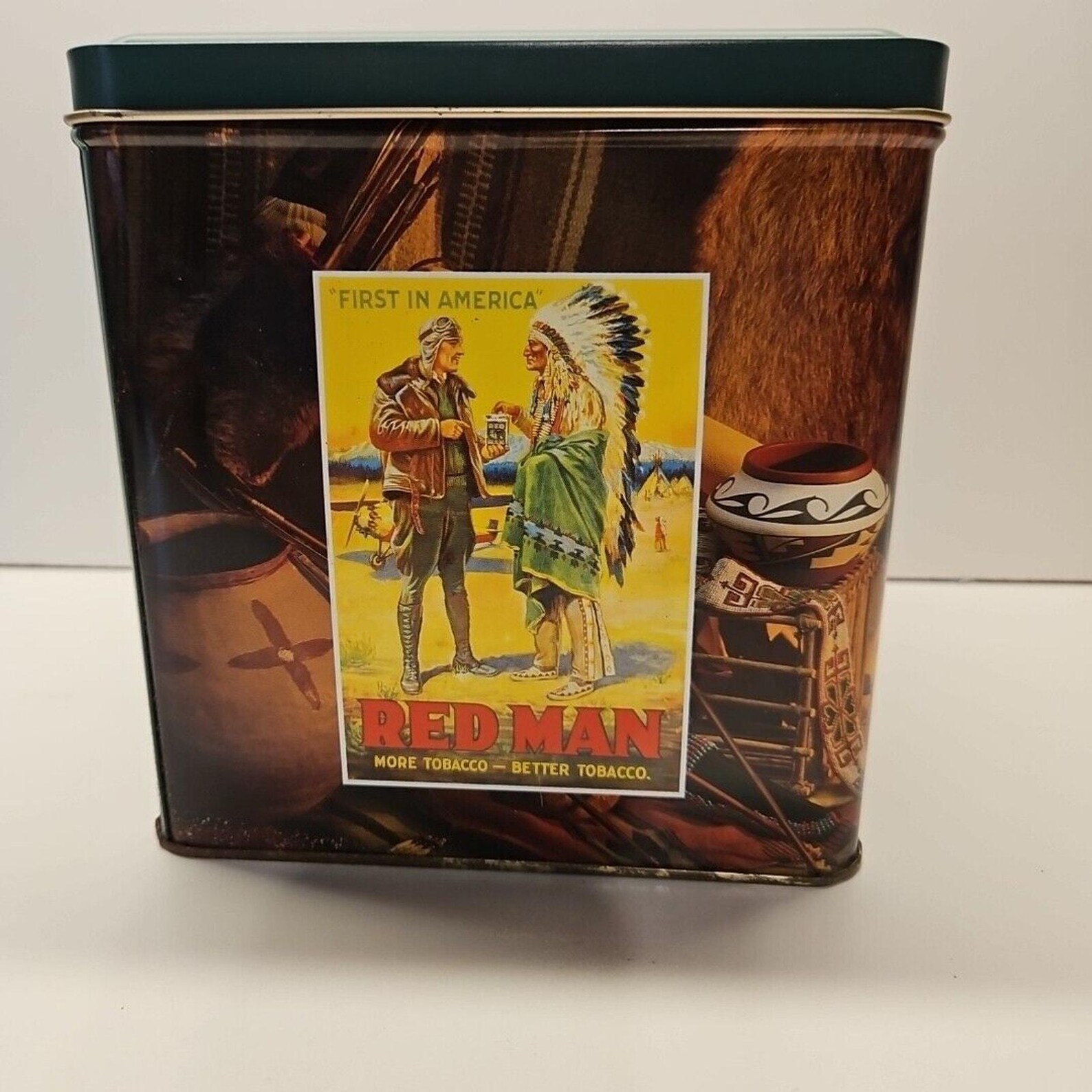 Vintage Red Man Chewing Tobacco Tin Canister 1990 Limited Edition Stash ...