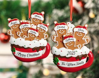 Personalized Gingerbread Christmas Ornament 2025, Custom Resin Family Ornament, Custom Christmas Gift,Personalized Xmas Gift,Christmas Decor