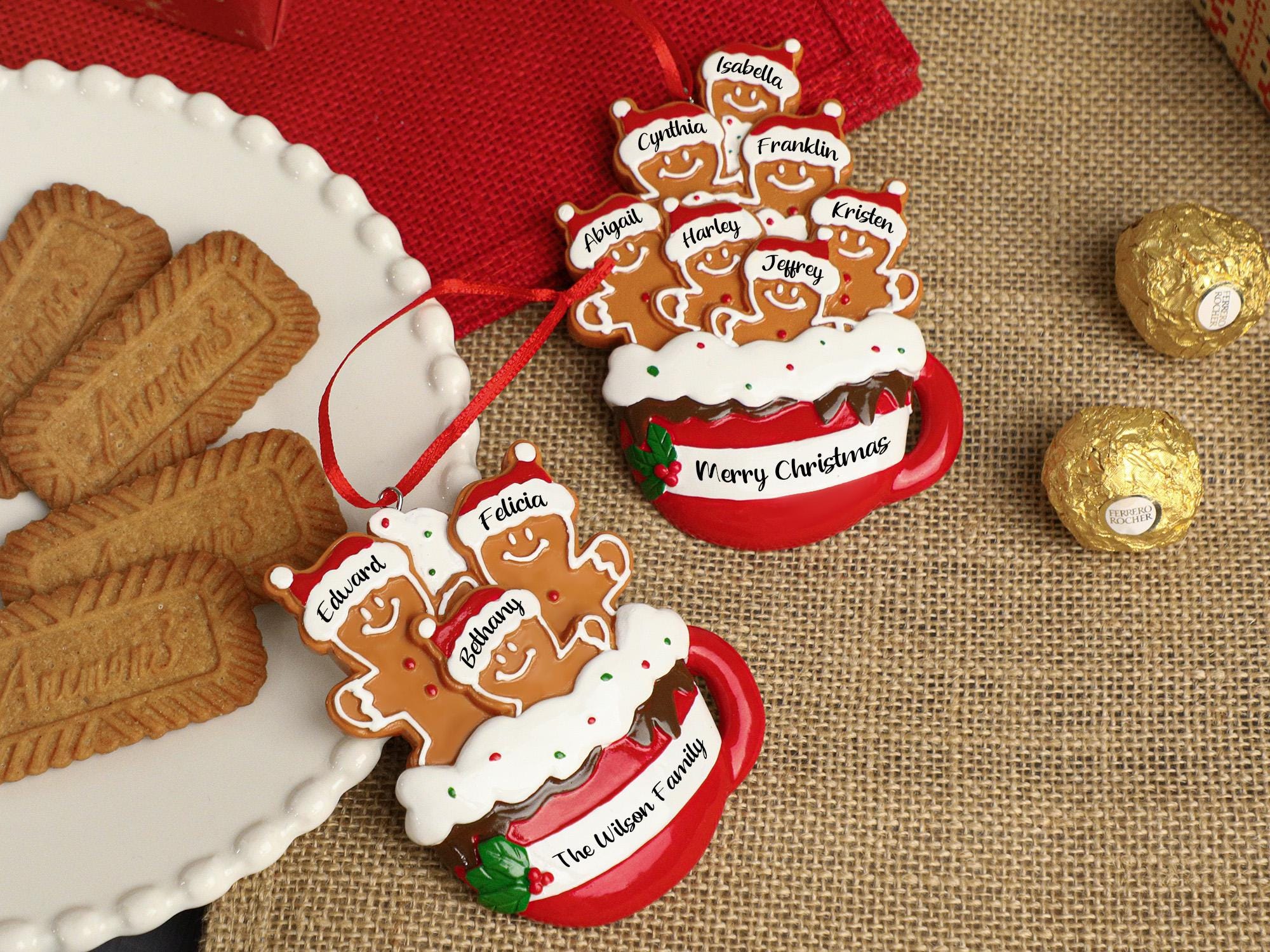 Personalized Gingerbread Christmas Ornament 2025, Custom Resin Family Ornament, Custom Christmas Gift,Personalized Xmas Gift,Christmas Decor